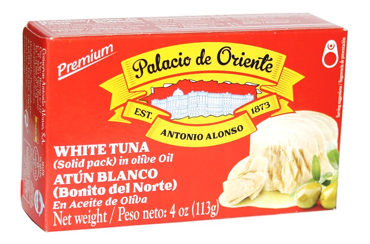 Palacio De Oriente White Tuna in Olive Oil 4 oz can Imported From Spain
